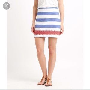 Vineyard vines striped embroidered skirt